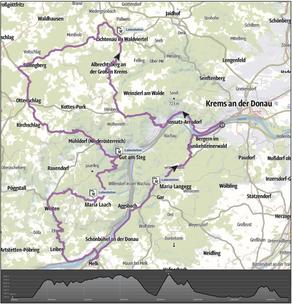 Streckenbeschreibung Krone Champions Radmarathon 2018