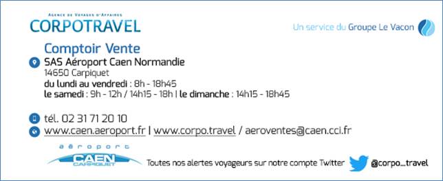 Corpotravel AÃ©roport Caen Carpiquet - Hop 40 â¬