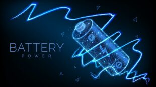 abstract-low-poly-battery-charge-from-electric-discharge-or-lightning-high-voltage-long-battery-charge-and-energy-vector-illustration