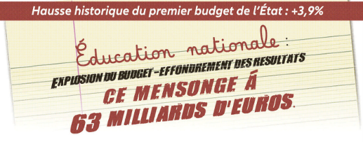 Education nationale, ce mensonge à 63 milliards d'euros