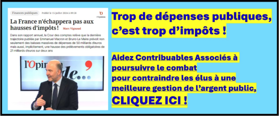 Trop de dépenses publiques, c'est trop d'impôts, je fais un don
