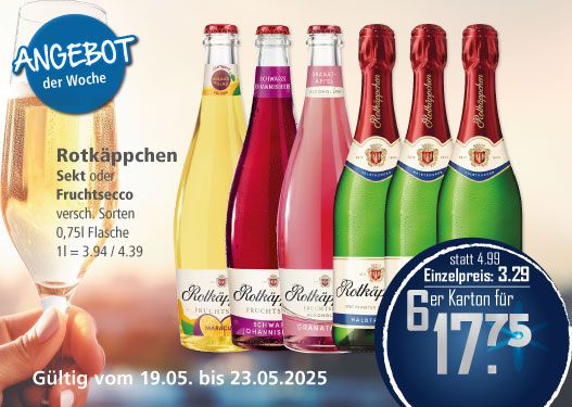Rotkäppchen 6x 0,75l Flaschen für 17,75
